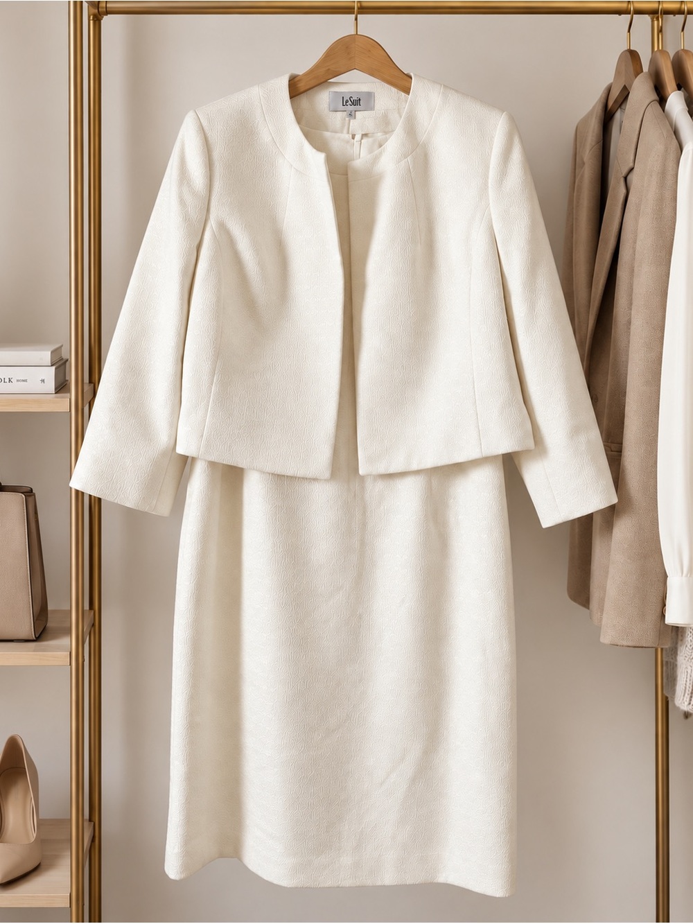Le Suit Textured Dress Elegant & Versatile